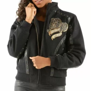 Pelle Pelle Women Born And Raised Black Fur Hood Jacket