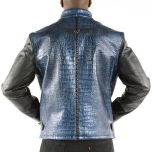 Pelle Pelle Blue China Collar Leather Jacket | Men Jacket view 2
