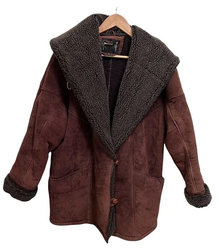 Pelle Pelle Wool Sherpa Maroon Coat