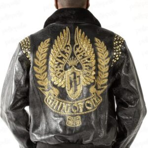 Pelle Pelle Black Fur Collar Leather Jacket | Gang of One view 2