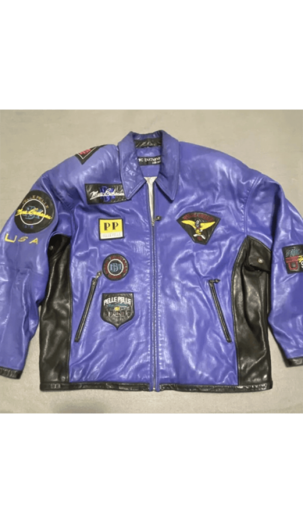 Pelle Pelle Purple Black Soft Leather Jacket | Marc Buchanan