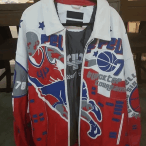 Pelle Pelle Blacktop Tournament Leather Jacket | Red White
