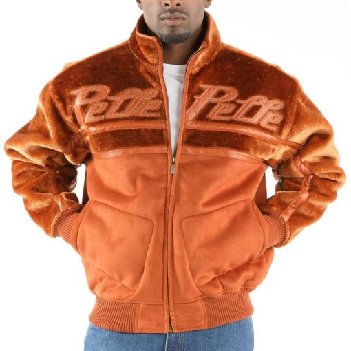Pelle Pelle Brown Velvet Wool Jacket