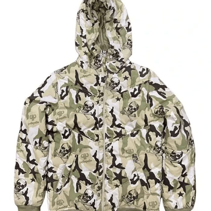 Pelle Pelle Skeleton Design Puffer Hood Jacket