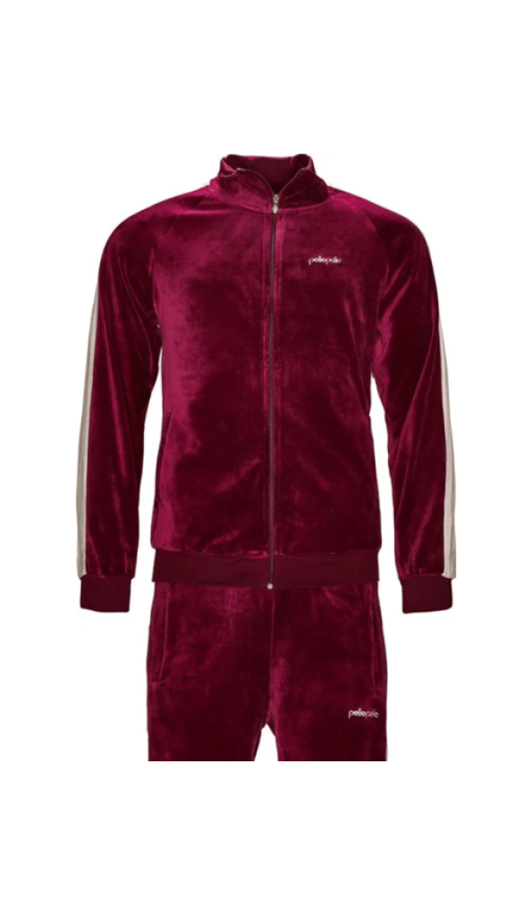 Pelle Pelle Red White Velvet Tracksuit | Men & Women