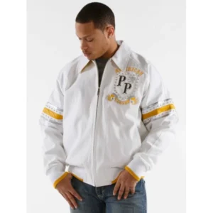 Pelle Pelle Men White Yellow Wool Jacket | MB Jacket
