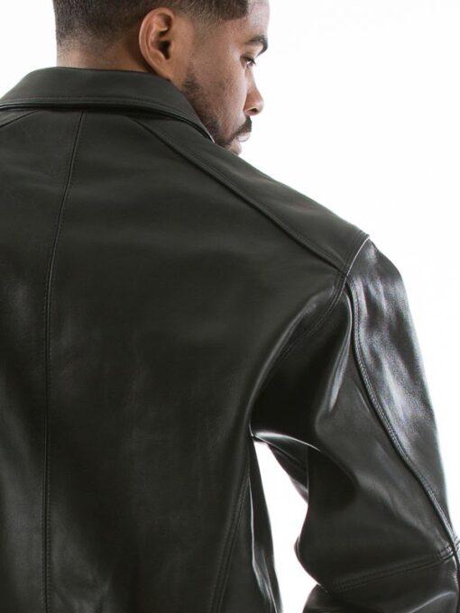 Pelle Pelle Black Applique Leather Jacket | Men Jacket view 4