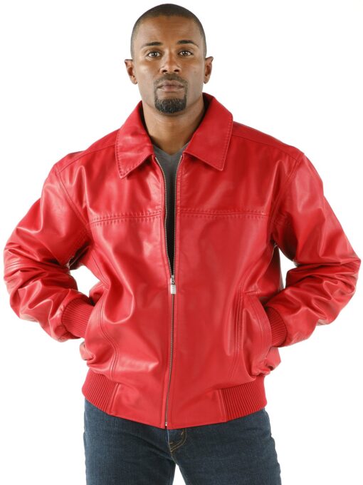 Pelle Pelle Red Plain Soft Leather Jacket