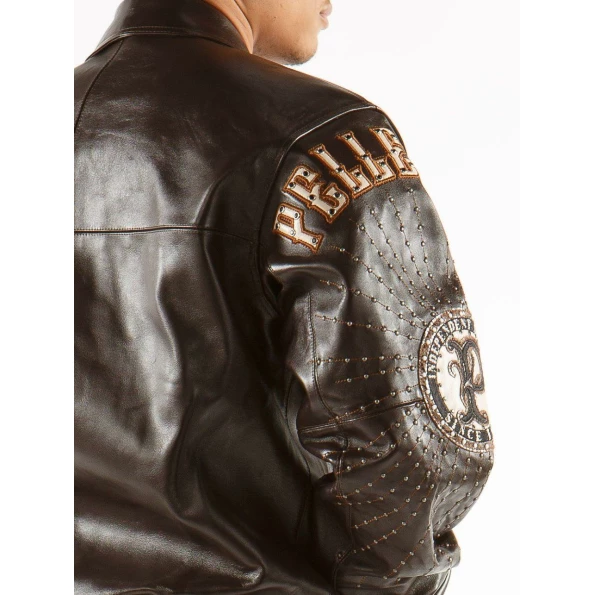 Pelle Pelle Dark Brown Men Leather Jacket | Dragon Jacket view 4