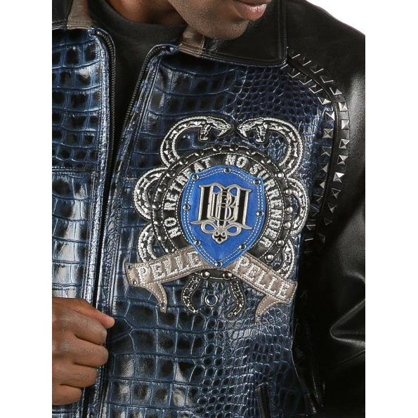 Pelle Pelle No Retreat No Supreme Men Jacket | Black Blue view 3