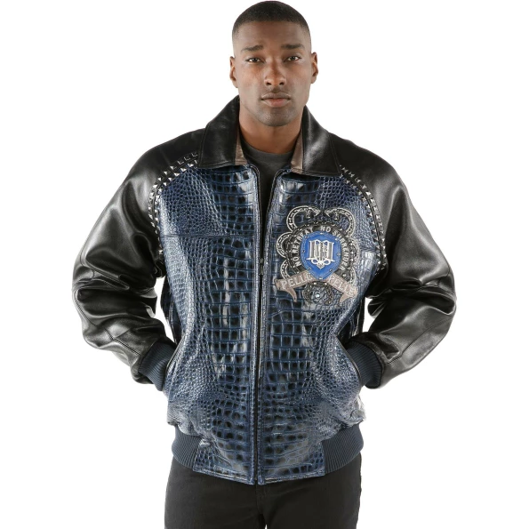 Pelle Pelle No Retreat No Supreme Men Jacket | Black Blue view 1