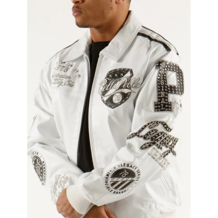 Pelle Pelle Legacy Series White Men Jacket | Leather Jacket view 4