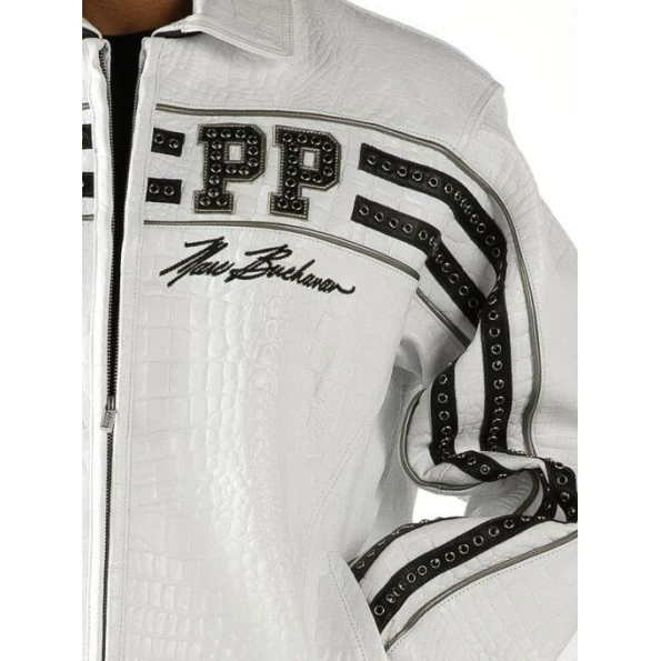 Pelle Pelle Men World Renown Leather Jacket | White Jacket view 3