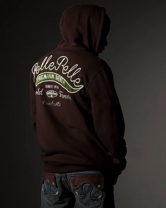 Pelle Pelle Men World Famous Wool Hoodie | Brown Hoodie