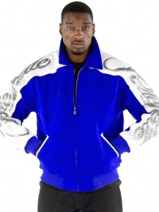 Pelle Pelle Scripted Dark Blue Wool Jacket | Men Jacket