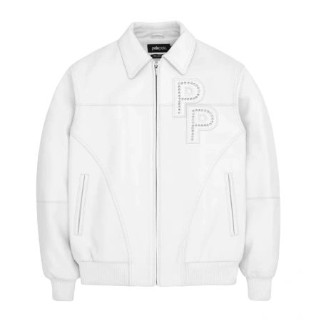 Pelle Pelle White Plush Leather Jacket