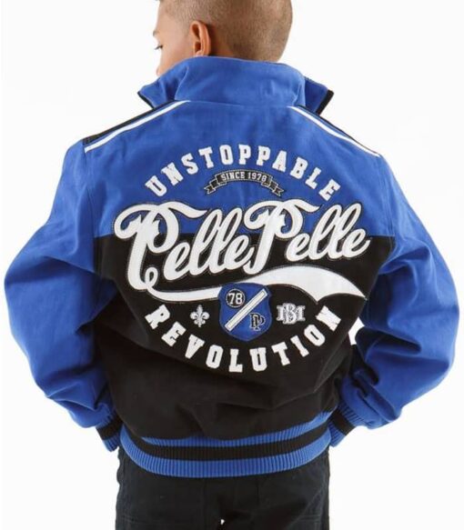 Pelle Pelle Blue Black Revolution Kids Jacket