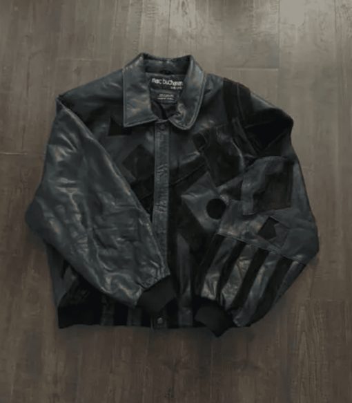 Pelle Pelle MB Crazy Pattern Leather Jacket | Black Jacket view 1