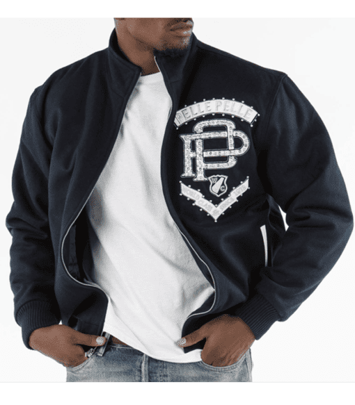 Pelle Pelle Men Navy Blue Elite Series Jacket | Wool Jacket