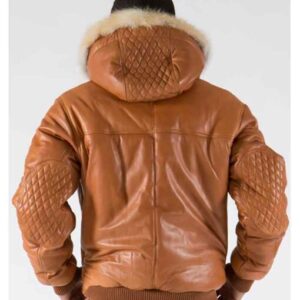 Pelle Pelle Brown Quilted Fur Hood Jacket | Men Jacket view 2