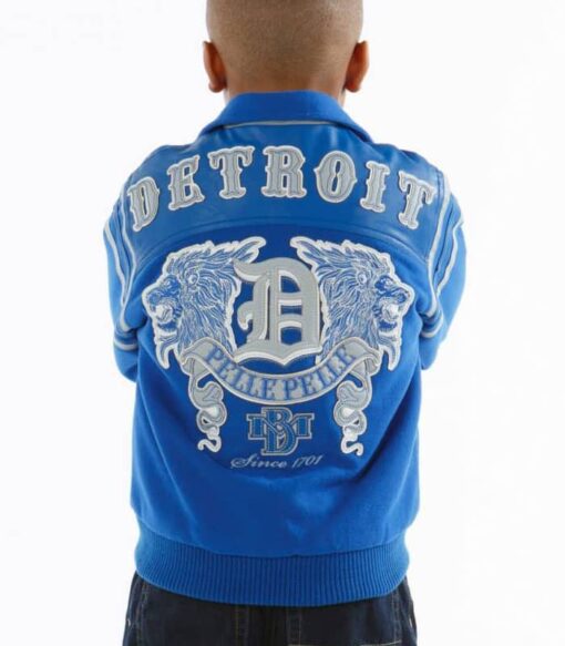 Pelle Pelle Kids Blue Detroit Wool Jacket
