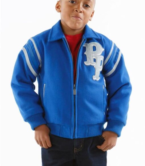 Pelle Pelle Kids Blue Detroit Wool Jacket