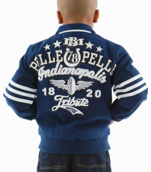 Pelle Pelle Indianapolis Blue Wool Jacket