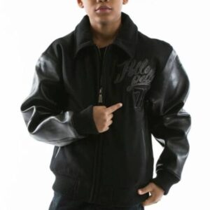 Pelle Pelle Black Kids Legendary Jacket | Leather Wool view 2