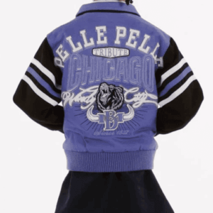 Pelle Pelle Tribute Chicago Kids Wool Jacket | Purple Black