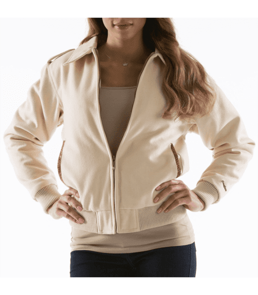 Pelle Pelle Dragon Cream Women Jacket | Wool Jacket view 2