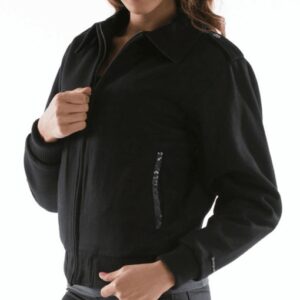 Pelle Pelle Dragon Black Women Jacket | Wool Jacket view 3