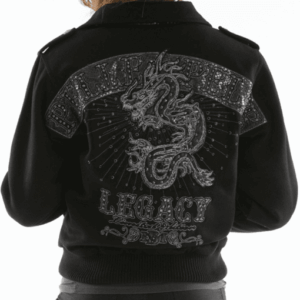 Pelle Pelle Dragon Black Women Jacket | Wool Jacket