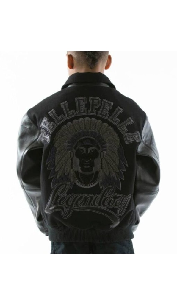 Pelle Pelle Black Kids Legendary Jacket | Leather Wool