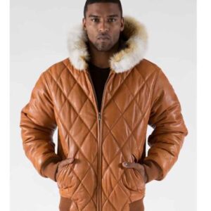 Pelle Pelle Brown Quilted Fur Hood Jacket | Men Jacket