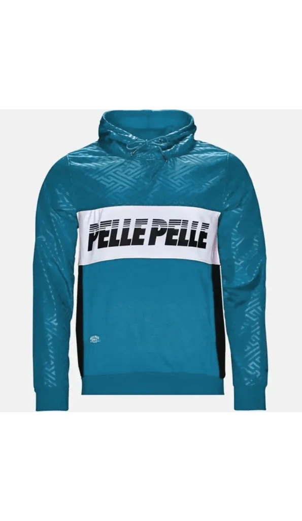 Pelle Pelle Men And Women Turquoise Hoodie