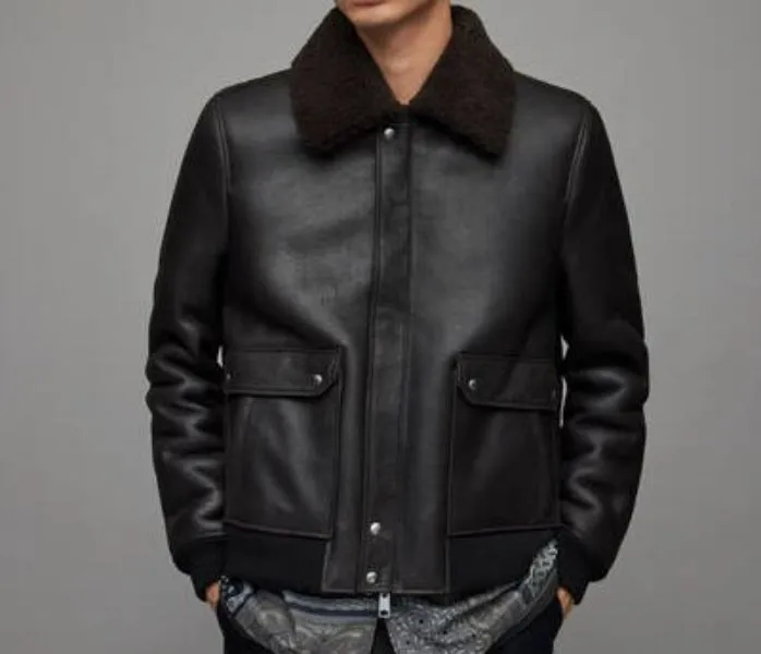 Pelle Pelle Nolan Shearling Leather Jacket | Black Jacket