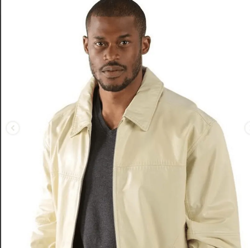 Pelle Pelle Men Cream Blouson Jacket | Leather Jacket