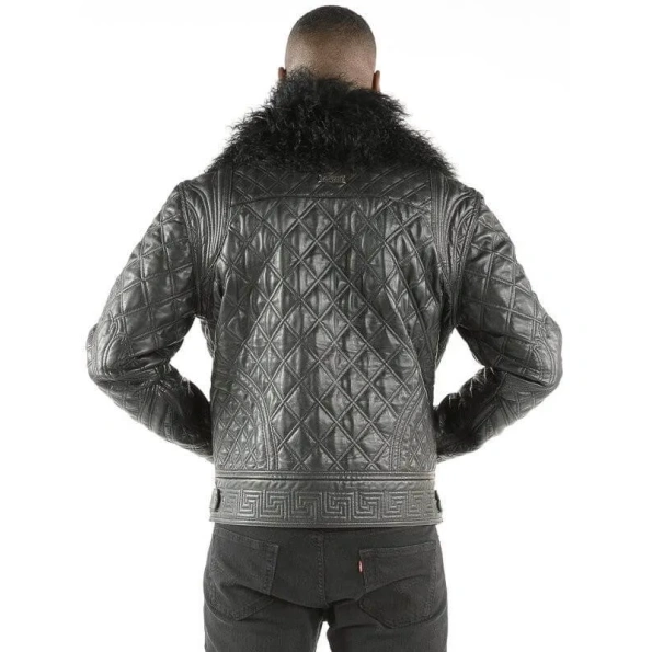 Pelle Pelle Men Fur Quilted Leather Jacket