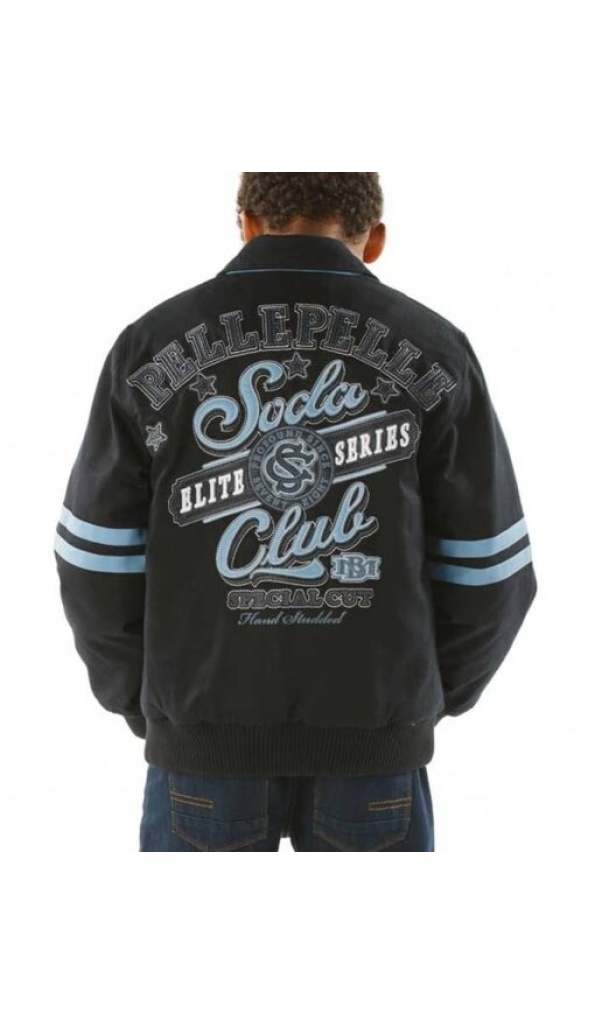 Pelle Pelle Soda Club Black Blue Kids Jacket | Wool Jacket