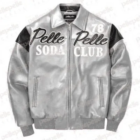 Pelle Pelle Soda Club Silver Leather Jacket