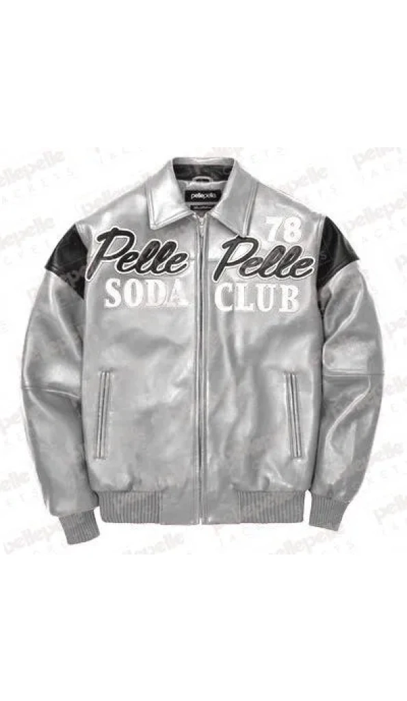Pelle Pelle Soda Club Silver Leather Jacket | Men & Women