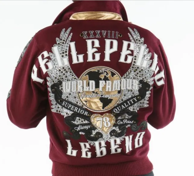 Pelle Pelle World Famous Legend Wool Jacket | Maroon Jacket