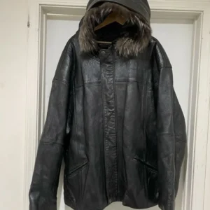 Pelle Pelle Black MB Leather Jacket | Fur Hood Jacket