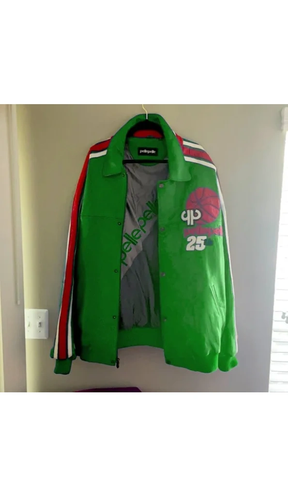 Pelle Pelle Basketball Green Leather Jacket | 1978 Jacket