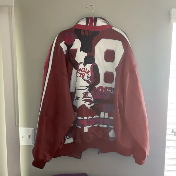 Pelle Pelle Basketball Red Leather Jacket | Men & Women