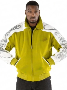 Pelle Pelle Scripted Olive Wool Jacket | Men Jacket