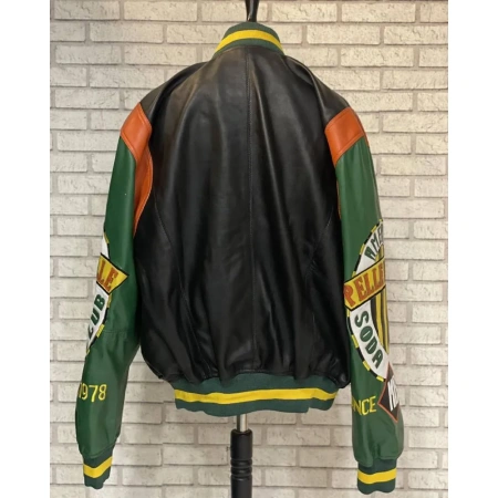 Pelle Pelle American Soda Club Varsity Jacket | Black Green view 4