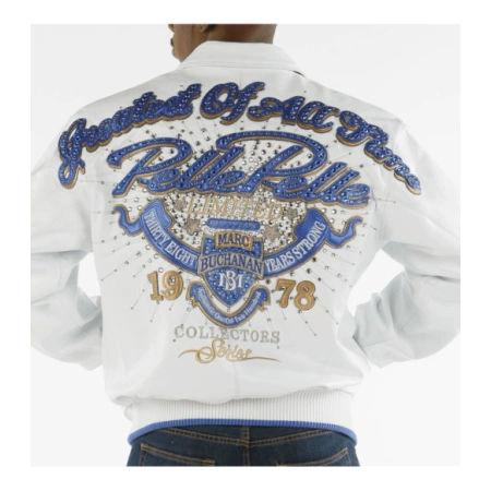 Pelle Pelle White Greatest Of All Time Leather Jacket