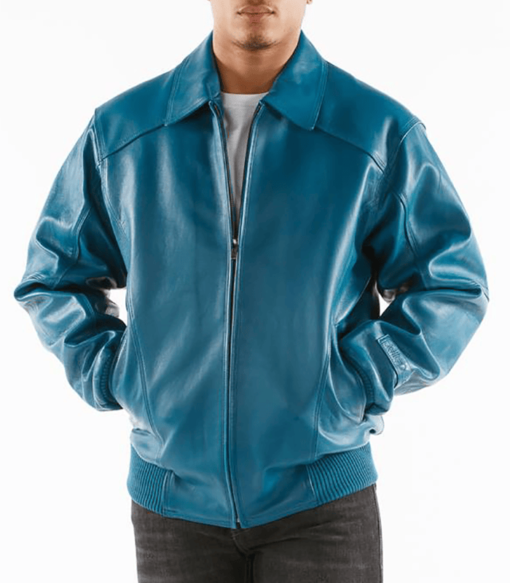 Pelle Pelle Aqua Blue Leather Jacket