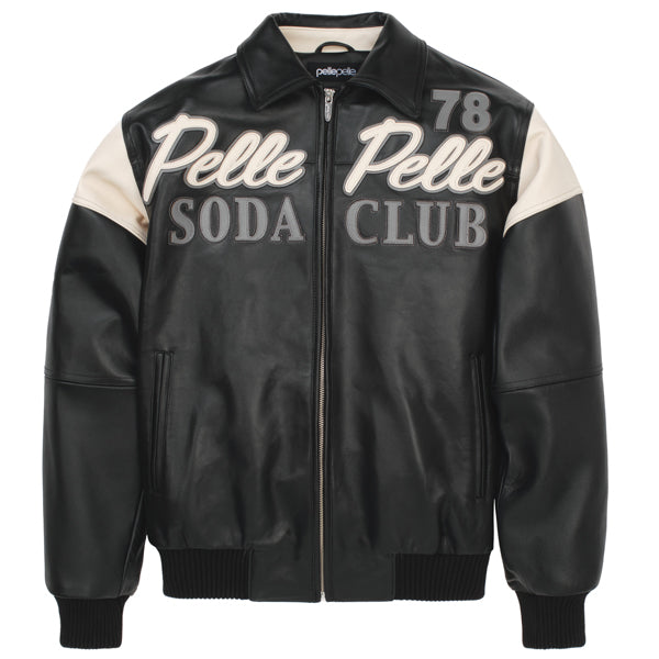Pelle Pelle Black Soda Club Plush Jacket | Pelle Pelle Store